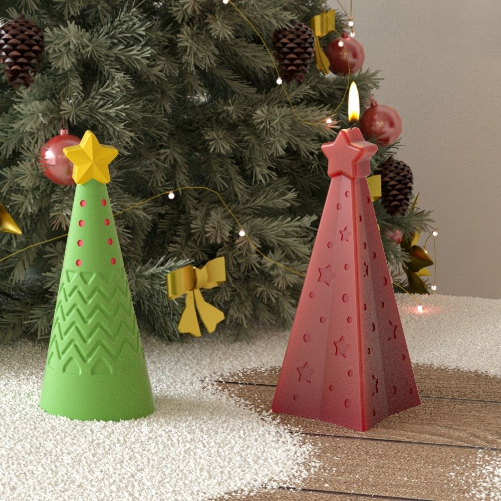 Candle Making Kit Xmas - جديد سيليكون عيد الميلاد مخروط قالب