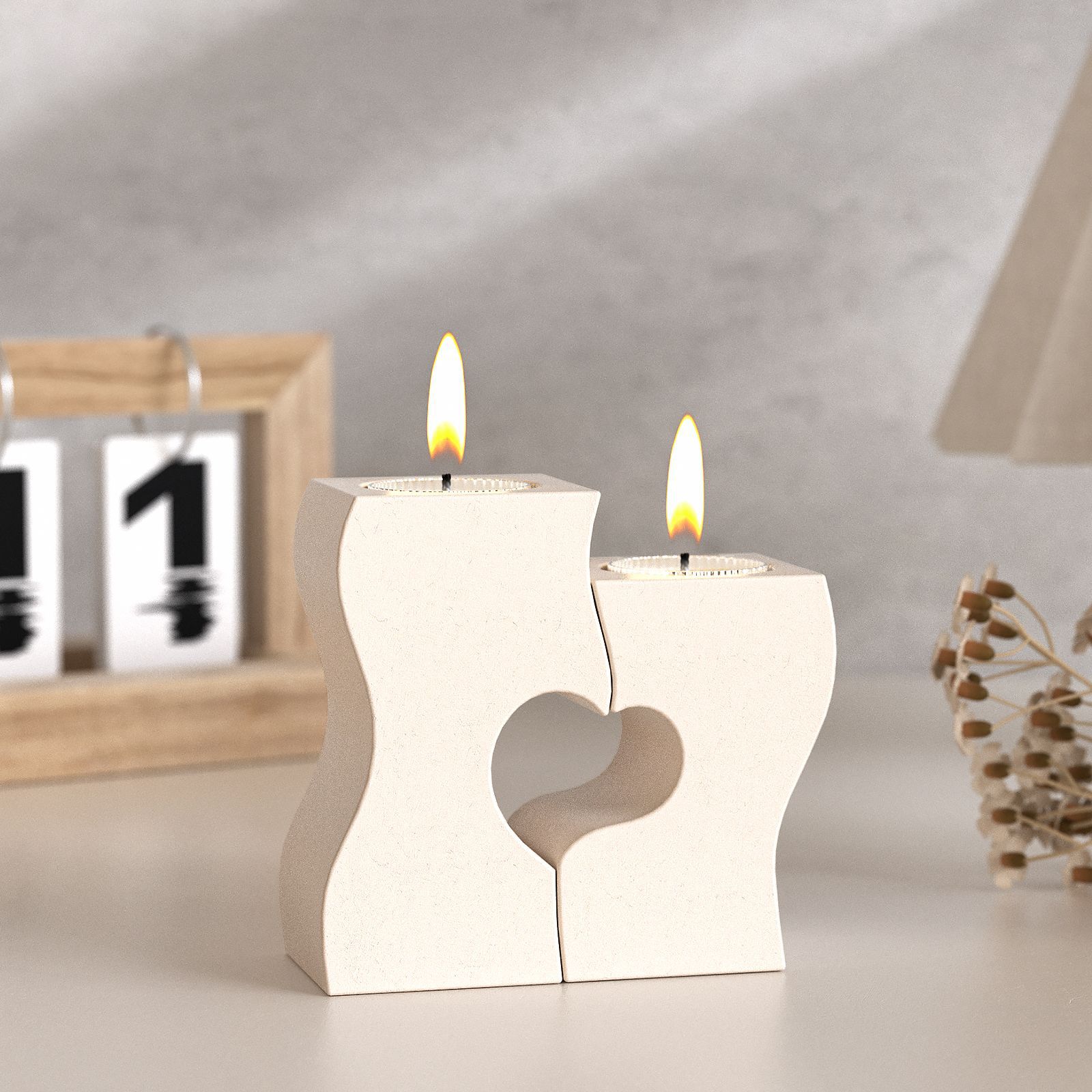 Candle Making Classes - S القلب الشمعدان قوالب السيليكون DIY