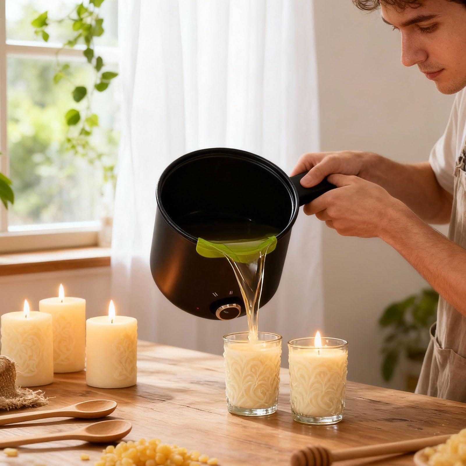 وعاء صهر الشمع سعة 1.5 لتر، جه - مراجعة Candle Making Thermometer وسعره