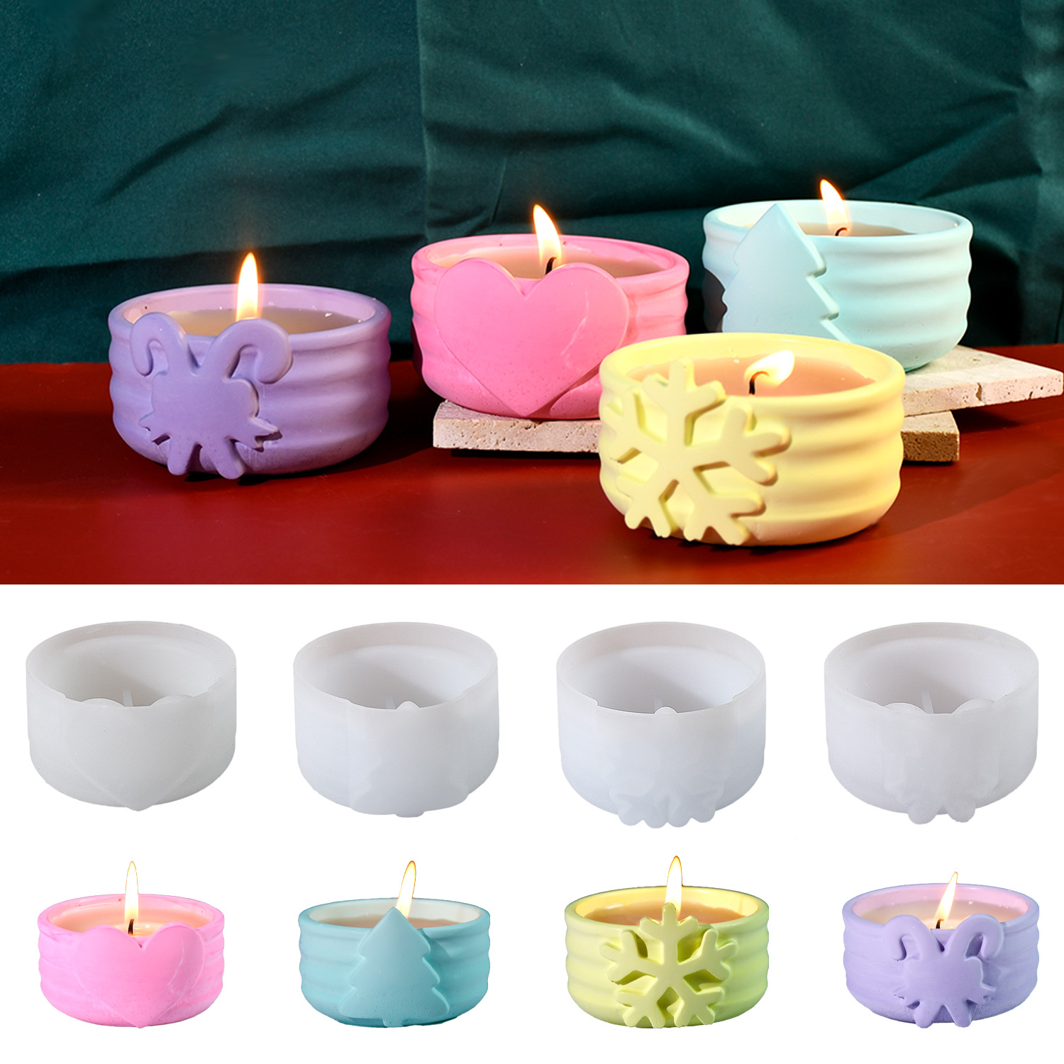 قوالب شموع عيد الميلاد، قوالب  - مراجعة Candle Making Kit Xmas وسعره