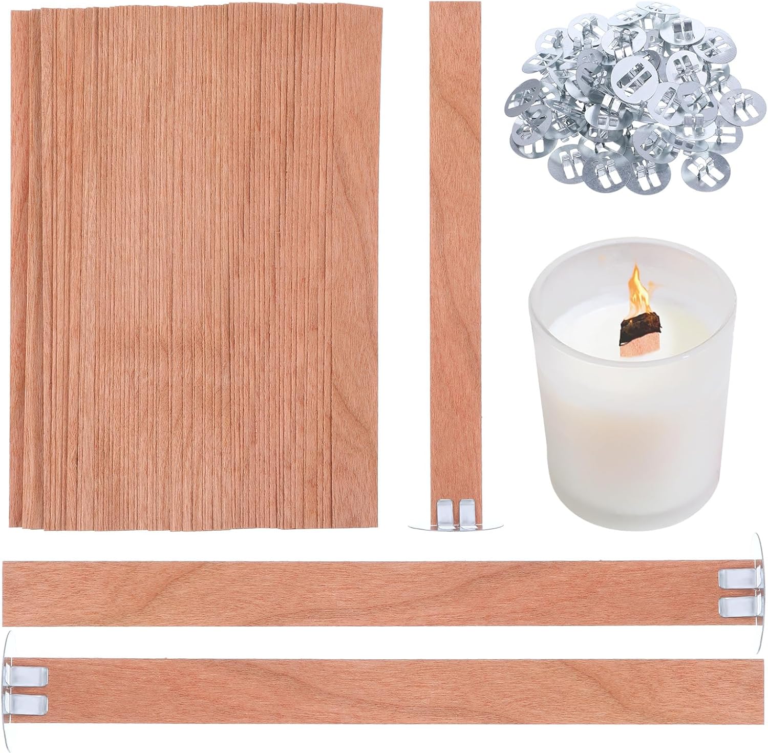 60 قطعة من فتائل الخشب لصنع ال - مراجعة Candle Making Kit For Kids وسعره