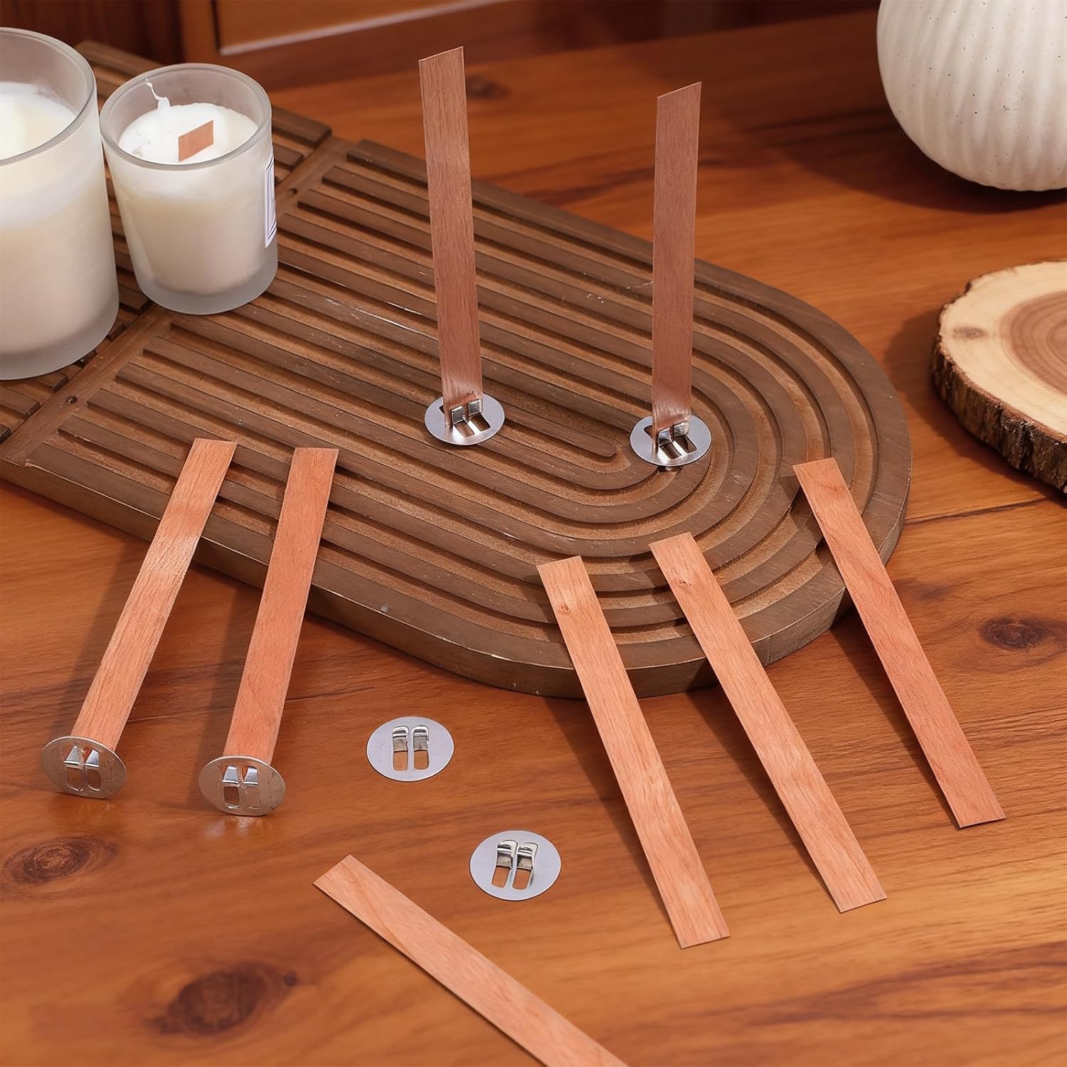 60 قطعة من فتائل الخشب لصنع ال - مراجعة Candle Making Kit For Kids وسعره